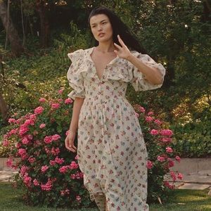 Doen Lucretia Floral Dress Small S